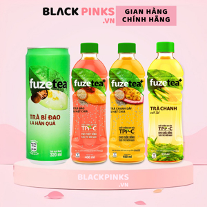 24 chai trà đào và hạt chia Fuze Tea 350ml