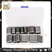 24 Chiếc Da Cắt Chết Bộ Lỗ Rỗng Đấm Cắt DIY Bộ Dụng Cụ Ngắn Dây Da Dụng Cụ Khoan Hình Bầu Dục Tròn Vuông