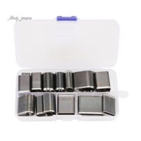24 Chiếc Da Cắt Chết Bộ Lỗ Rỗng Đấm Cắt DIY Bộ Dụng Cụ Ngắn Dây Da Dụng Cụ Khoan Hình Bầu Dục Tròn Vuông