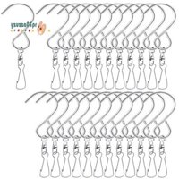 24 Chiếc Móc Treo Thép Không Gỉ Xoay 360 Độ Windsock Kẹp Treo Chuông Gió, Chim Ăn