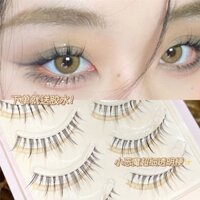 24 giờ vận chuyển kính mắt tăng cường, lông mi giả phân đoạn, cắt sẵn, nữ, cụm đơn, quỷ nhỏ, tự nhiên, thực tế, dày đặc, nữ 009***&