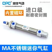 24 giờ vận chuyển=CPC Xi lanh mini bằng thép không gỉ MA20*25/50/75/100/125/150/200/250/300-S-CA Khí nén*&&-
