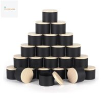 24 Gói 4 Oz Nến Đen Có Nắp, Lọ Nến 4Oz Để Làm Nến Số Lượng Lớn Dễ Sử Dụng
