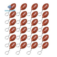 24 Gói Móc Khóa Bóng Đá, Móc Khóa Bóng Bầu Dục Mini Căng Thẳng, Móc Khóa Bóng Thể Thao, Phần Thưởng Lễ Hội Trường Học Cho Bé Trai Bé Gái