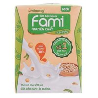 24 hộp Sữa đậu nành Fami nguyên chất ít đường 200ml