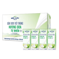 24 hộp Sữa tươi tiệt trùng Hương Dừa Mộc Châu Milk (Nửa thùng 24 hộp x 180ml)