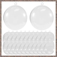 24 Quả Bóng / Lô DIY 70 Mm Cây Giáng Sinh Treo Bóng Trong Suốt Nhựa Đầy Bóng Trang Trí