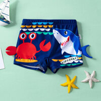 24 Summer Boys' Cartoon Swimming Trunks Children's Swimwear Infant Toddler Hot Spring Swimming Trunks Shark Crab Swimming Trunks Unlined Trousers czBv