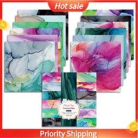 24 Tờ Giấy Thủ Công Nhiều Màu Sắc Cắt Chết Nghệ Thuật Nền Origami Thêu Sò Thẻ (Ngày Đầy Màu Sắc)