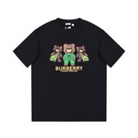 24 xuân hè Burberry1 xu hướng sản phẩm mới phù hợp với áo thun nam nữ cổ tròn in thẻ + nhãn