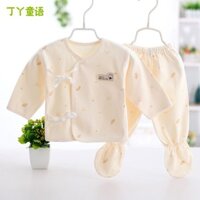 240904Bộ Đồ Lót Sơ Sinh Cotton Nguyên Chất Không Xương Sơ Sinh Quần Áo Nam Cả Tháng Nữ Tu Sĩ Quần Áo Mùa Xuân