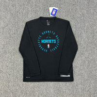 2425 Mùa giải mới NBA Áo dài tay Charlotte Hornets Bộ đồ tập bóng rổ Áo thun dài tay khô nhanh Bộ đồ chụp ảnh thể thao ấm áp