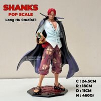 (24.5cm) Mô hình Shanks tóc đỏ hải tặc cao 24.5cm - Tứ hoàng Shanks tóc đỏ dáng đứng scale POP