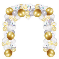 249Pcs Balloon Arch Set Golden White Ballon Arch Air Pump Set Birthday Wedding Baby Shower Garland Arch For Home Decor