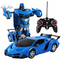 24cm RC Xe 2 Trong 1 Biến Hình Robot Ô Tô Thể Thao Lái Xe Xe Một Phím Biến Dạng Điều Khiển Từ Xa Xe Đồ Chơi Cho Bé Trai F04