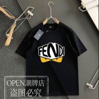 24fen mùa hè mới cổ tròn áo thun cotton nguyên chất in thời trang dáng rộng thông thường nguyên bản tiêu chuẩn thủy triều thương hiệu nam ngắn tay