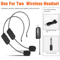 2.4g Không Dây Chuyên Nghiệp Đeo Cổ Tai Nghe Micro Một Cho Hai UHF Tai Nghe Không Dây Laptop Kinh Doanh Hội Nghị Micro