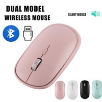 2.4ghz + bluetooth double mode mouse bluetooth 4.0 + 2.4ghz chế độ kép chuột không dây mỏng im lặng có thể điều chỉnh 1000/1200 / 1600dpi chuột chơi game cho pc máy tính xách tay máy tính bảng
