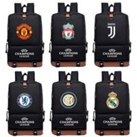[24h✈] Champions League Manchelsey Chelsea Juventus C Roleitus National Rice Ngôi Sao Bóng Đá Ba Lô Học Sinh Schoolbag Người Hâm Mộ Quà Tặng Tình Yêu