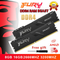 [24h] RAM máy tính để bàn Kingston FURY BEAST DDR4 4GB 8GB 16GB 2400 2666 3200 3600MHZ PC4