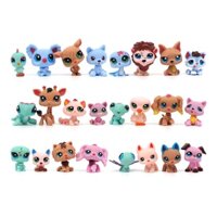 24PCS/Set Littlest Pet Shop Cat Dog Animals Giraffe LPS Toys 2.3'' PVC Mini  Figures Doll Gift