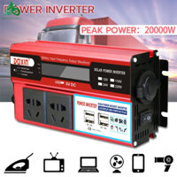 🔥24V Biến tần nguồn ô tô, Bộ chuyển đổi di động để sửa đổi ô tô, Bộ chuyển đổi điện áp DC 24V sang AC 220V, Với 4 USB