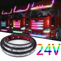 24v Đèn Xe Tải Dải LED DRL Cảnh Báo Phanh Lái Xe Thanh Khí Quyển Ô Tô Đèn Trang Trí Ngoại Thất Đèn Xung Quanh