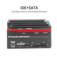2.5 / 3.5 "SATA IDE HDD Docking Station Clone HDD Enclosure USB 2 cổng USB 2.0 Hub MS / M2 / XD / CF / SD / TF Đầu đọc thẻ