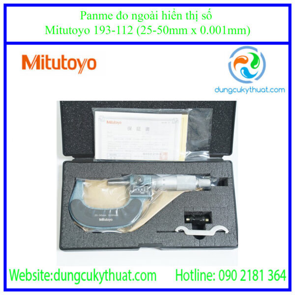 Panme đo ngoài Mitutoyo 193-112, 25-50mm