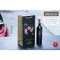 25 cái - Túi giấy đựng rượu đựng quà tặng hộp chivas 18, 2 chai rượu vang = Túi 21 đen