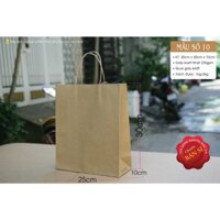 25 cái - Túi giấy Kraft size A4 đựng quần áo thời trang túi xách quà tặng = Túi số 10
