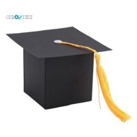 25 Chiếc DIY Giấy Tốt Nghiệp Mũ Hình Hộp Quà Tặng Đường Sô Cô La Cho Tốt Nghiệp Ủng Hộ Mũ Cử Nhân Mũ Cưới Hộp Kẹo Quà Tặng Màu Đen