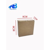 25 Hộp giấy kraft gói quà 8x8x2.5cm