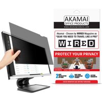 25 inch Akamai Computer Privacy Screen (16:9) - Black Security Shield - Desktop Monitor Protector - UV & Blue Light Filter (25.0 inch Diagonally Me...