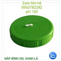 25 nắp phi 100 màu lá bình 20 lit