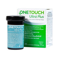 25 que thử đường huyết Onetouch Ultra Plus chính hãng.