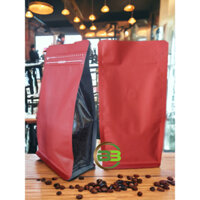 25 Túi zipper 8 cạnh Đỏ hông trong có van 1 chiều chuyên đựng cà phê BaBiCa