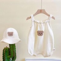 2.5.000 Người Bộ Sưu Tập Sơ Sinh Cho Bé Một Mảnh Quần Áo Gạc Một Mảnh Quần Áo Cotton Nguyên Chất 2 Áo Liền Quần Bé Gái Sling Nam 6 Bộ Đồ Ngủ 1 Tuổi 3 Tháng 3.20.13