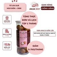 250g Hạt Macca Đắk Lắk nứt vỏ JULIA DIET size đại Tặng dụng cụ tách vỏ