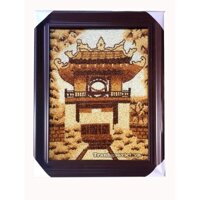 [25*35cm]combo làm tranh gạo quốc tử giám.