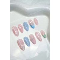 254 Nailbox thiết kế tiểu thư hoa nổi ( ảnh thật)