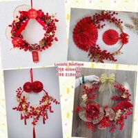 [259] ORDER Vòng nguyệt quế hoa đào đông nhiều mẫu