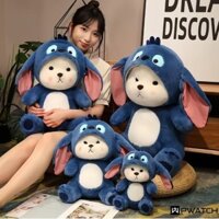 25cm Gấu bông dễ thương biến thành Stitch Đồ chơi nhồi bông Gấu bông đáng yêu Búp bê phong cách Nhật Bản Quà tặng Giáng sinh cho bé gái 【Pwatch】