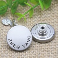 [25mm] Nút Kim Loại Lắc Đầu Nút Quần Jean Áo Khoác Denim Nút Tròn Nút Cố Định Lớn