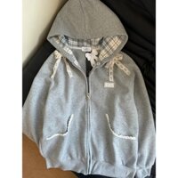 25[Siêu thoải mái] Thật nhẹ nhàng và dễ thương [Thiết kế ren] Áo khoác cardigan kẻ sọc phong cách Hàn Quốc cho phụ nữ, áo hoodie siêu phổ biến INS