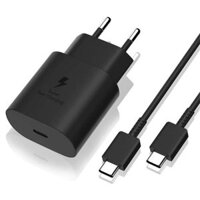 25W 1-Port USB Charger 25W USB-C PD Fast Charging Wall Charger Adapter EU Plug with 1M USB-C to USB-C Cable