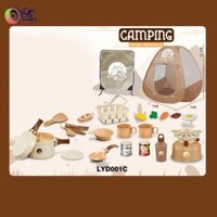 25x Bộ nấu ăn cắm trại cho trẻ em Đồ chơi giáo dục Giả vờ nấu ăn Bộ đồ chơi đi bộ đường dài