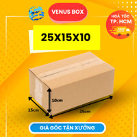 25x15x10 Combo 100 Hộp Carton, Thùng Giấy Cod Gói Hàng, Hộp bìa Carton Đóng Hàng, Sản Phẩm Giá Rẻ - Hộp Carton Venus Box