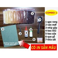 [25x35] Bộ nguyên liệu tranh gạo