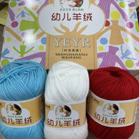 [2615 Yêu thích] Shanghai Sanli Áo len cashmere cho trẻ sơ sinh, đan tay, sợi bông trẻ em vừa mịn, sợi bông sữa trẻ em BIDO